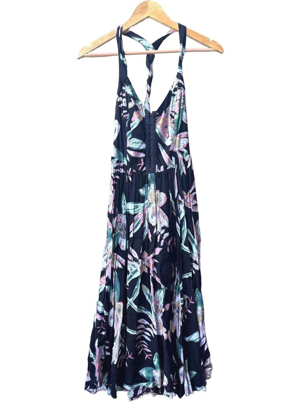 Kimchi Blue Urban Outfitters Floral Midi Dress Open Back Sm - Picture 2 of 9